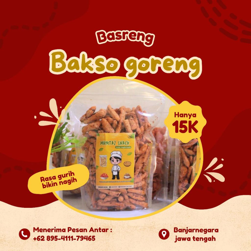 

Basreng 250 gram (Bakso Goreng) pedas daun jeruk