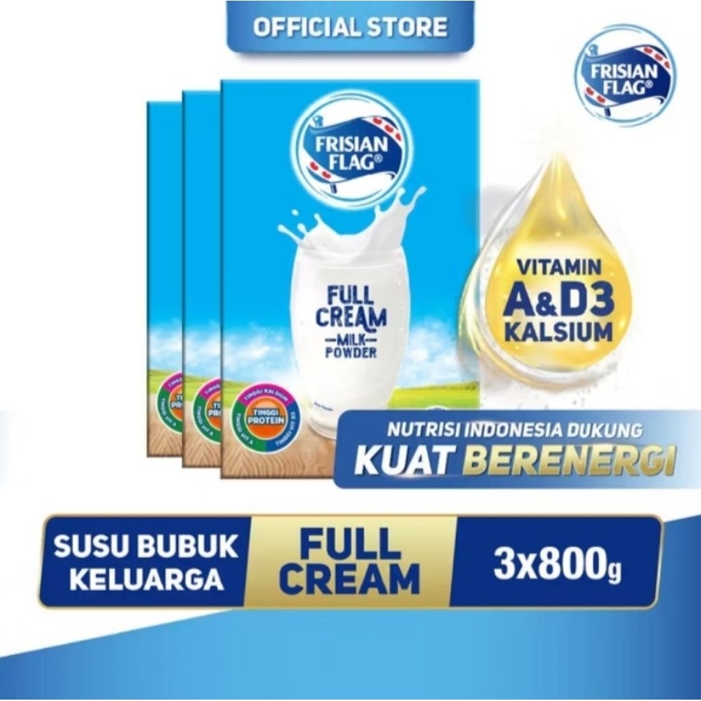 

Frisian Flag Fullcream Purefarm 800 gr x 3 pcs