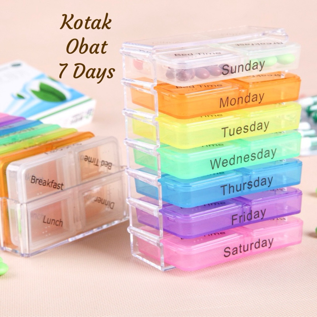 

Kotak Obat 7 Days (Terdiri dari 7 kotak utk pemakaian Seminggu)