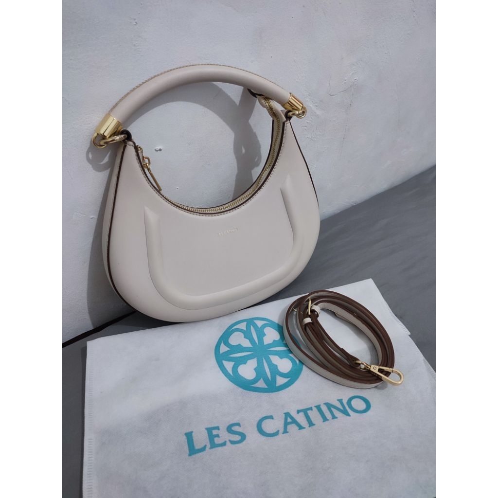 PRELOVED Tas Les Catino Denta Hobo - Bone
