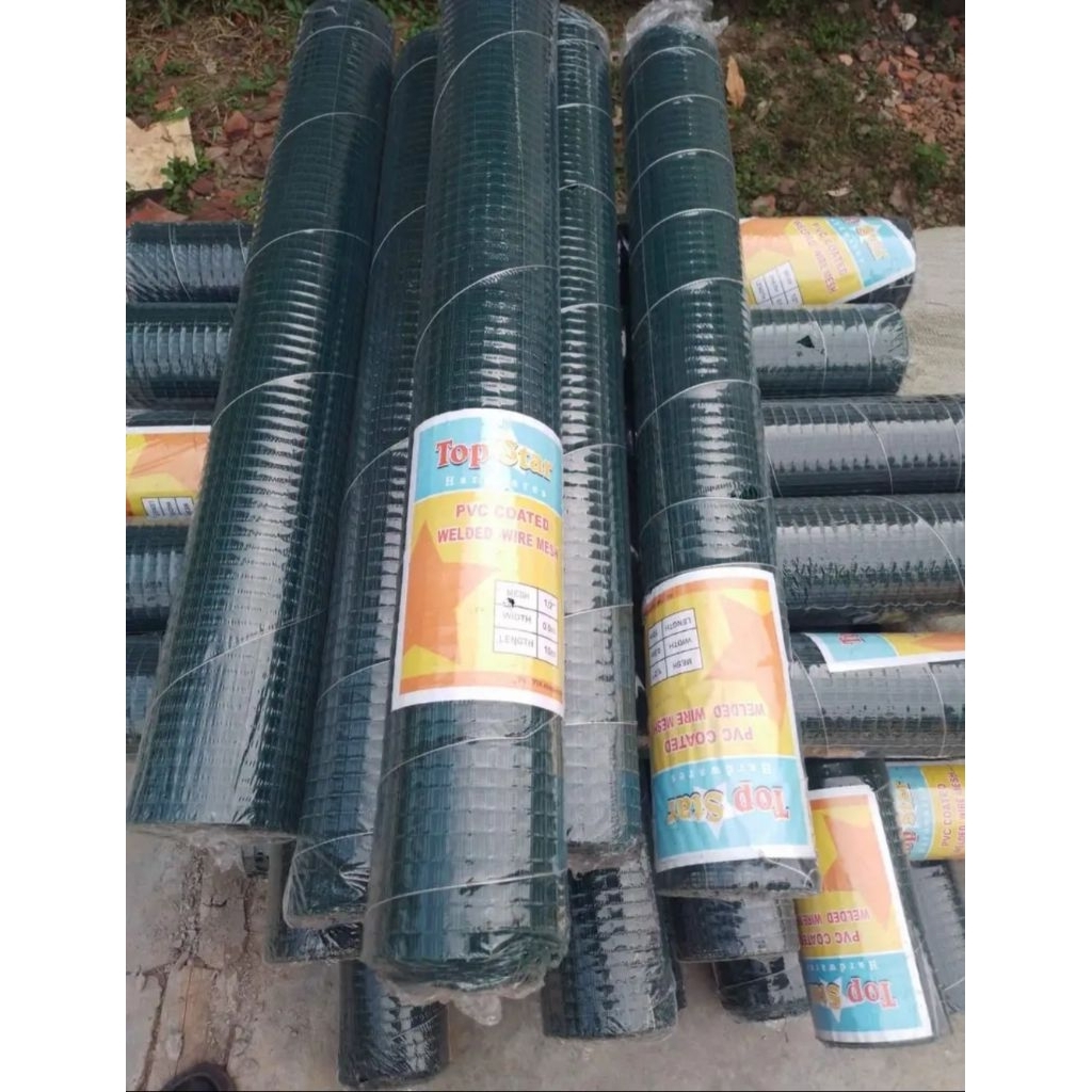 kawat ram loket kandang warna hijau&stenlis 1/2cm &1,2cm