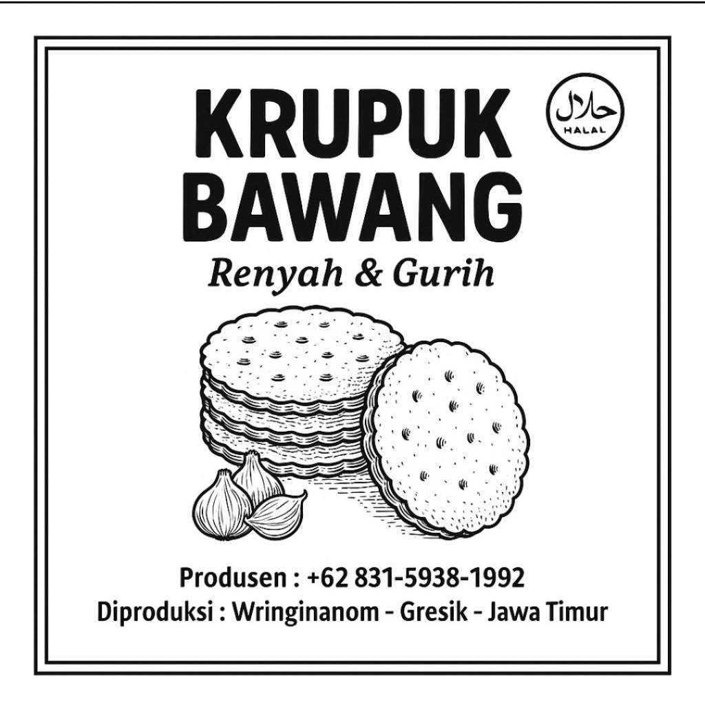 

Krupuk Bawang Gurih & Renyah Ukuran Jumbo