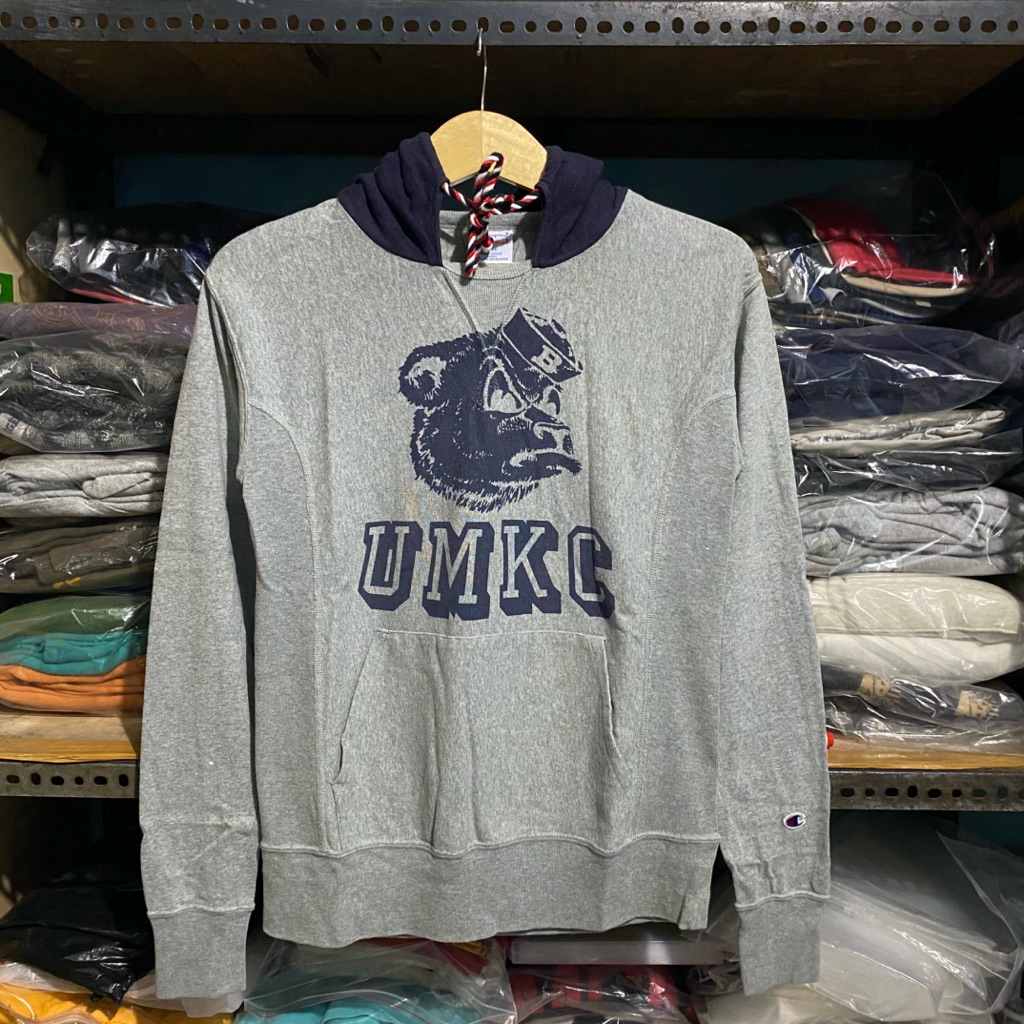 Hyphen World Gallery x Champion Reverse Weave UMKC After Hood Sweatshirt Grey Size 62x47