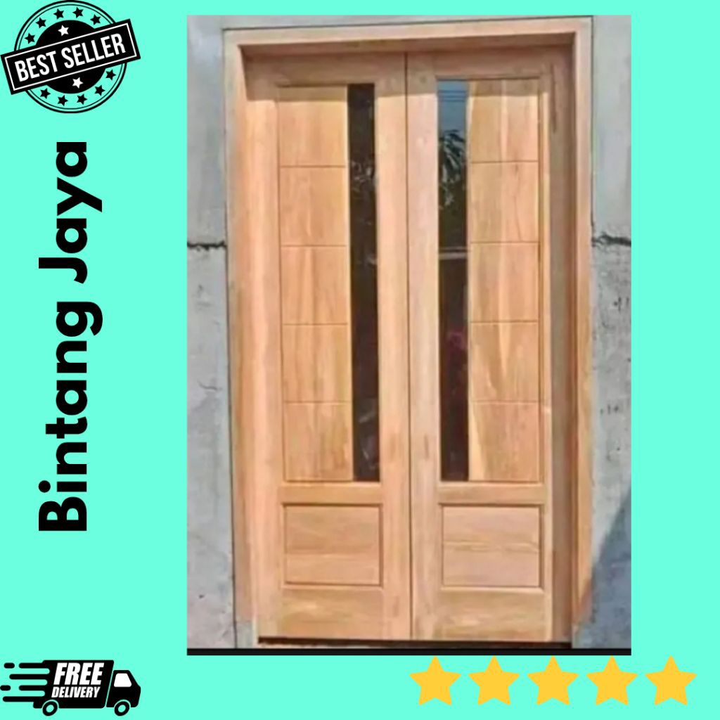 ready stok Pintu Kayu Mahoni Kupu kupu Pintu utama Kupu tarung murah