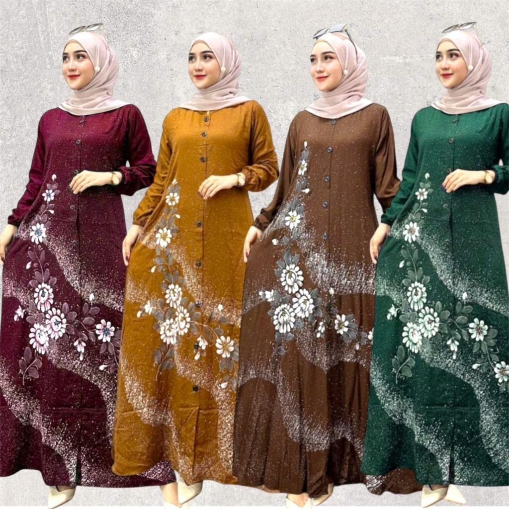 Batik Vinsa - Terbaru Gamis Twill Ori Pekalongan Lukis Ori Home Dress Busui Terbaru Kekinian