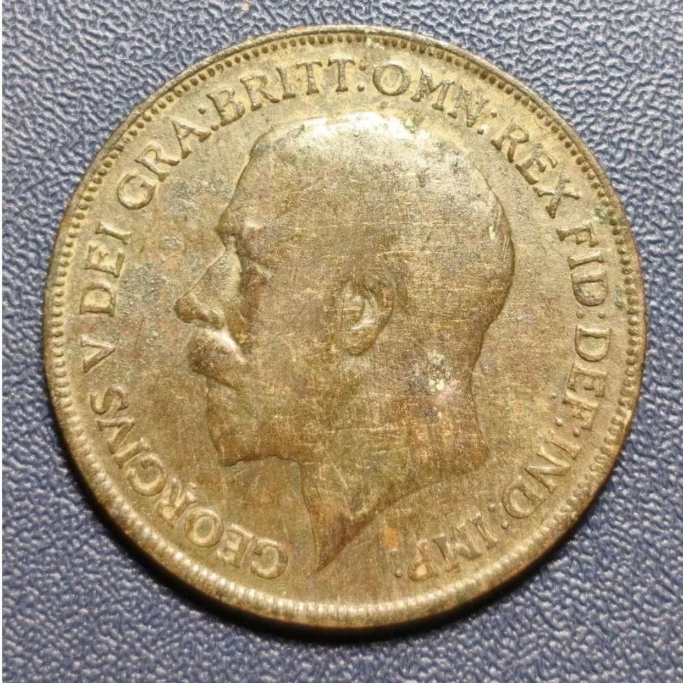 Koleksi Koin United kingdom 1 Penny George V Tahun 1920