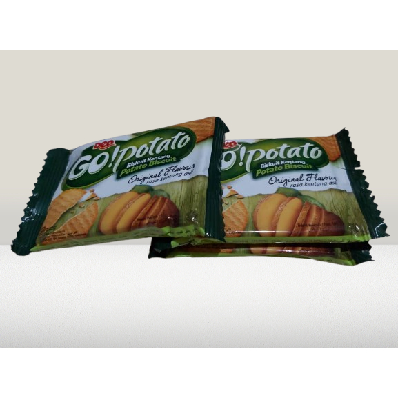 

[HARGA PER BKS] Go Potato Original - Biskuit Kentang Siantar Top 10 gr