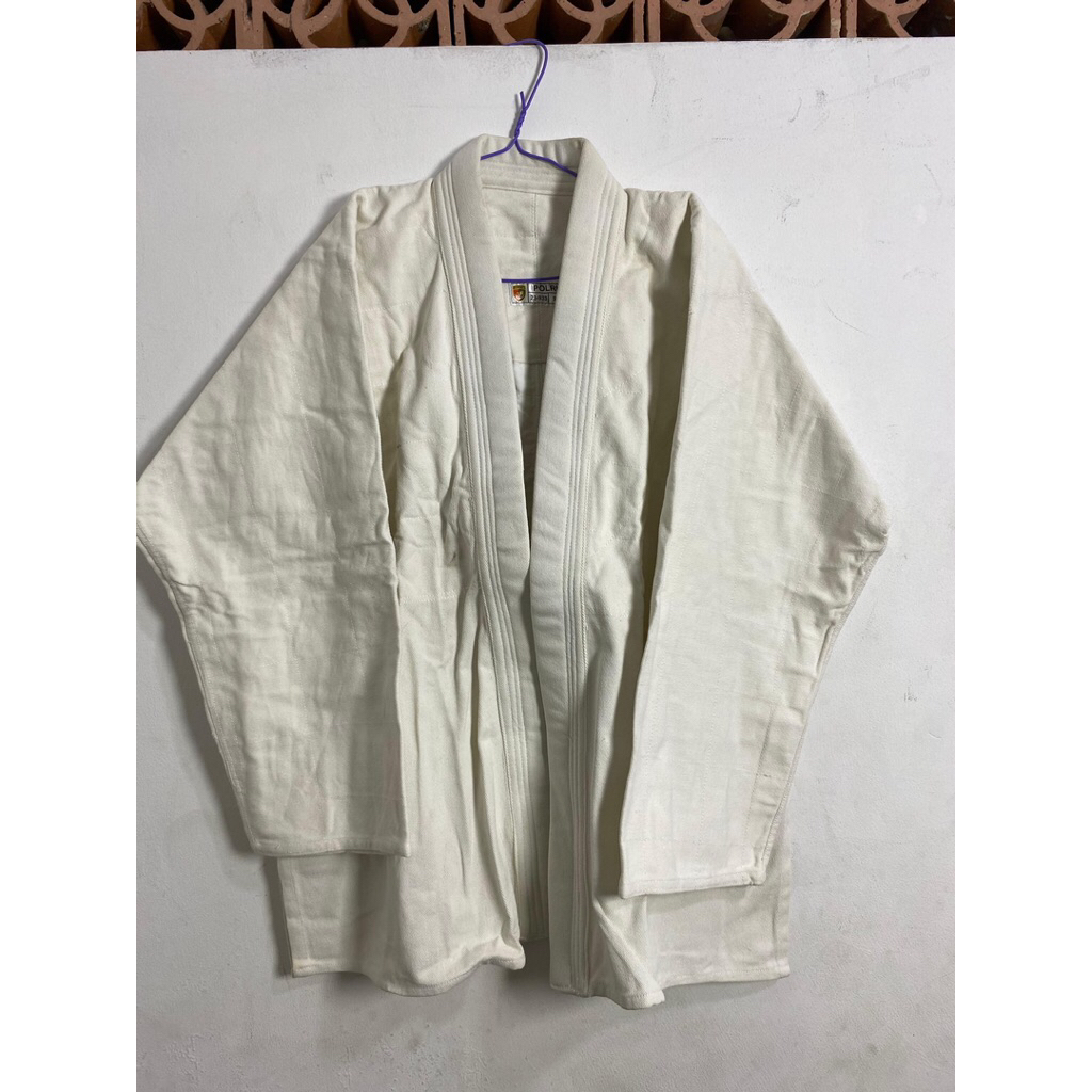 Baju Judogi Beladiri Polri Putih Asli Original + Sabuk