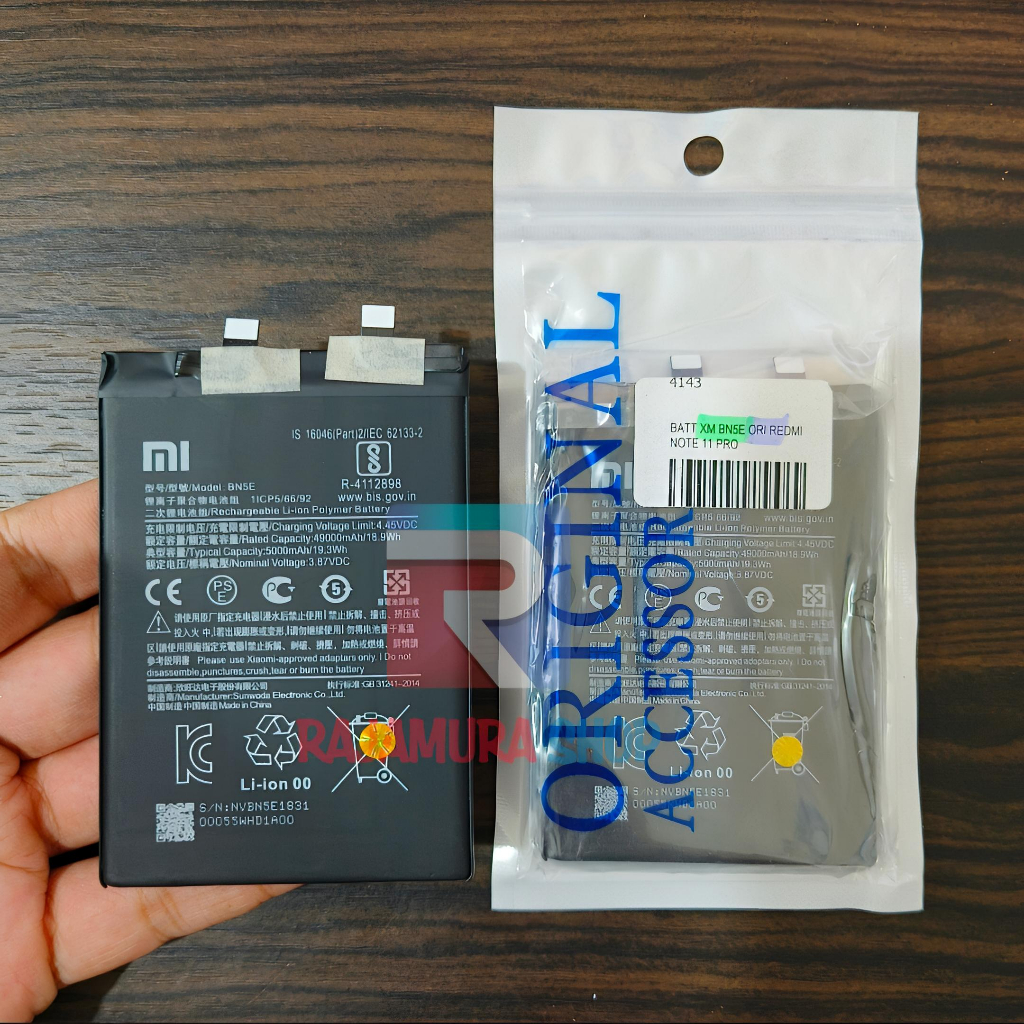 BATERAI XIAOMI REDMI NOTE 11 PRO (BN5E) BATERAI REDMI NOTE 11 PRO BATRAI REDMI NOTE 11 PRO BATRE RED