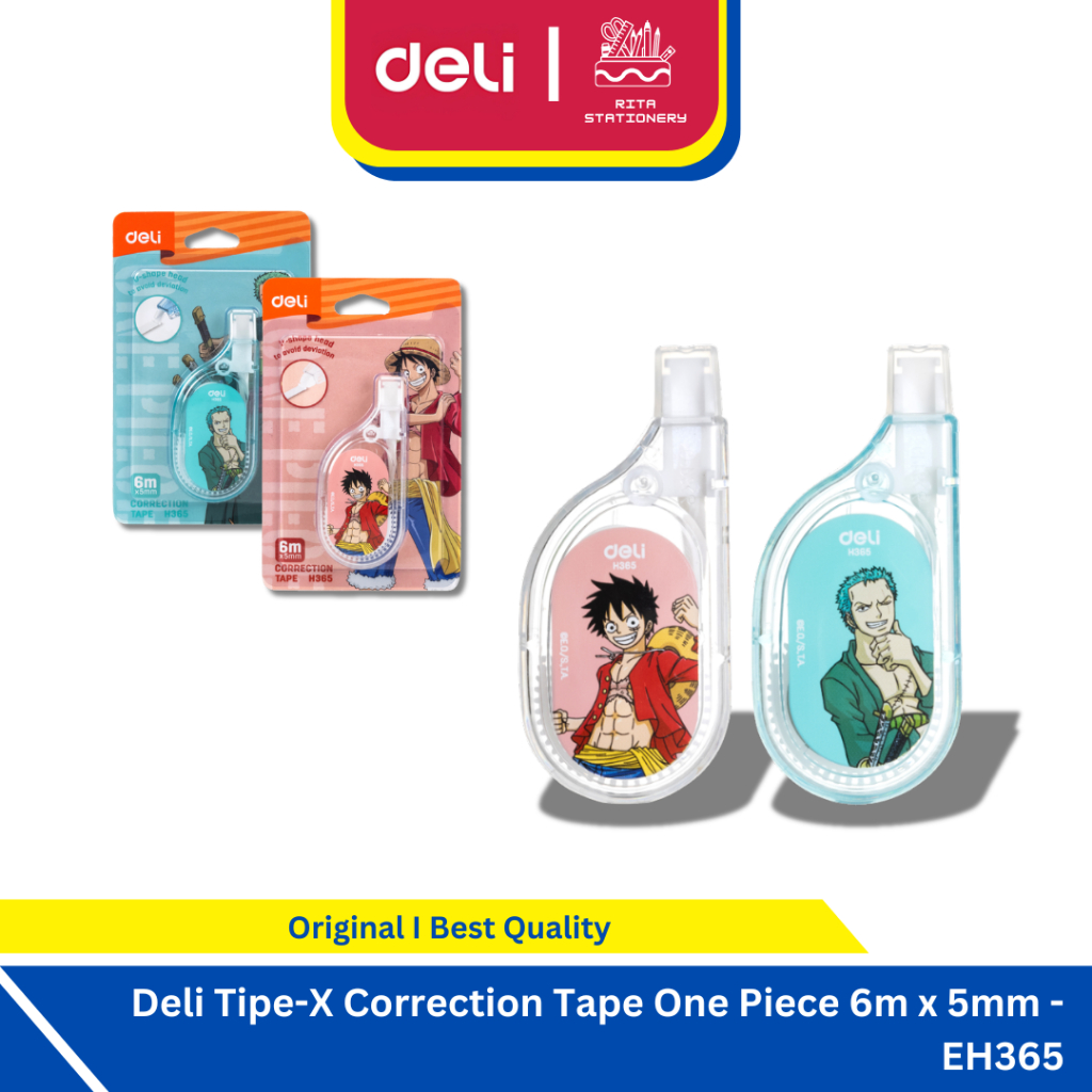 

Deli Tipe-X Correction Tape Kertas One Piece 6m x 5mm - EH365 satun eceran