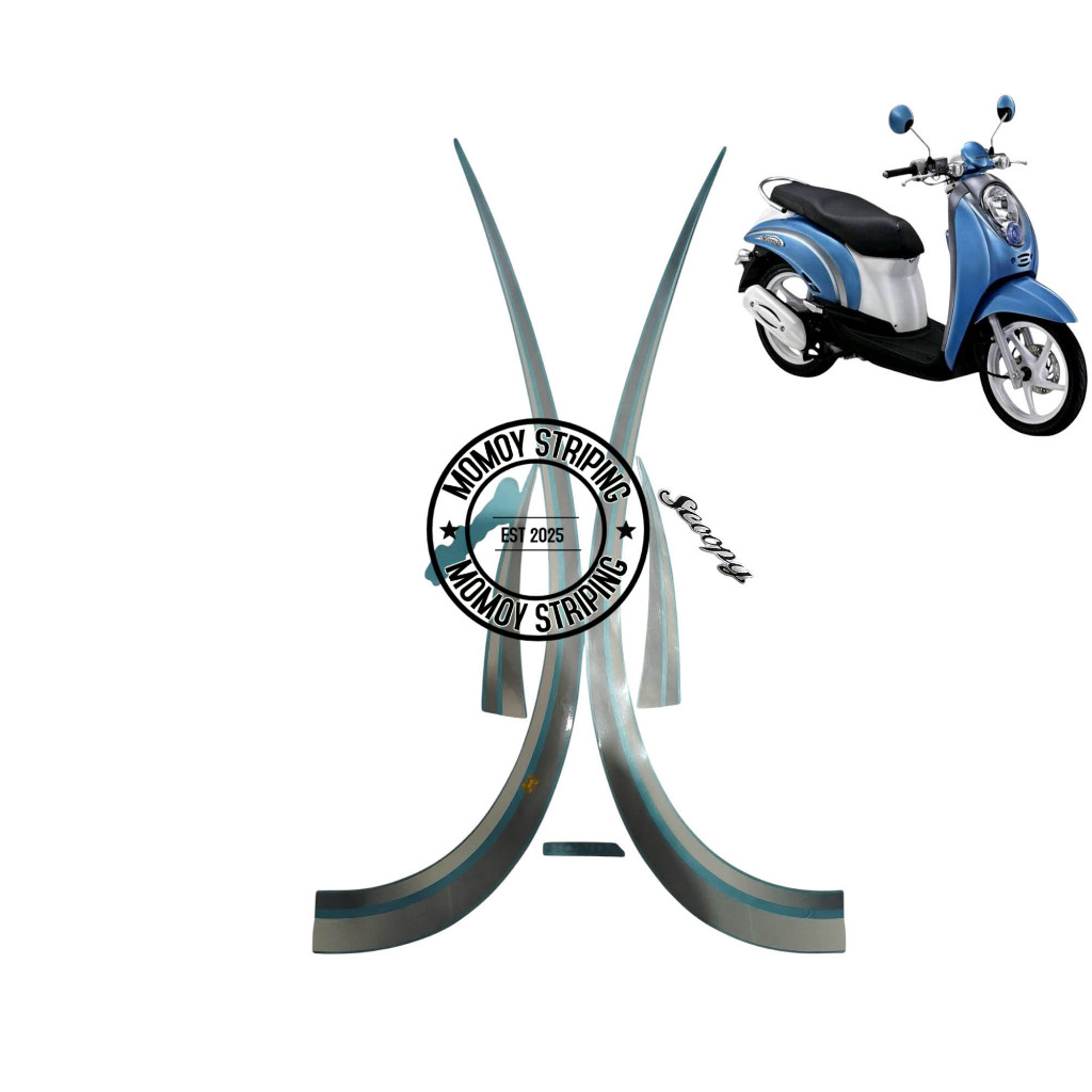 STIKER STRIPING SCOOPY 2012 BIRU