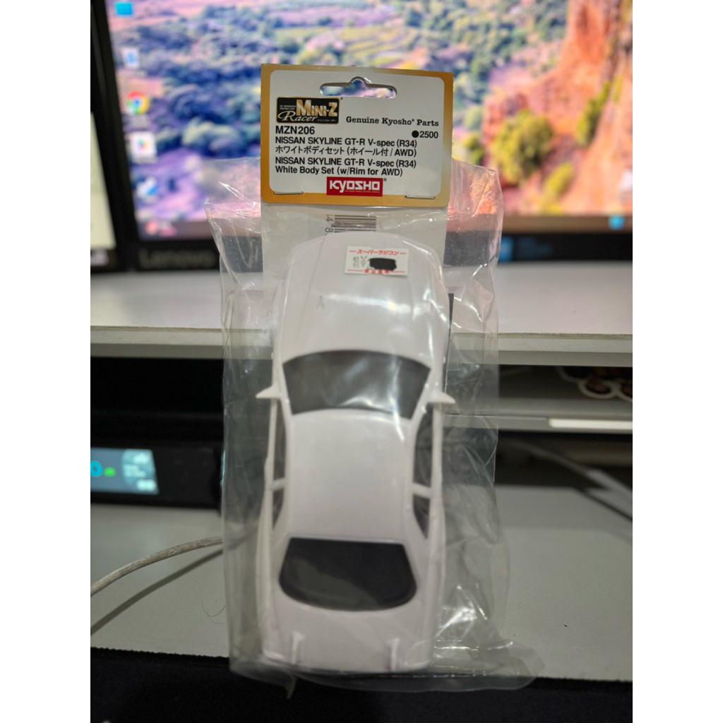 Kyosho Mini-Z Body (MZN206) Nissan Skyline GT-R V-Spec (R34) White Body Set