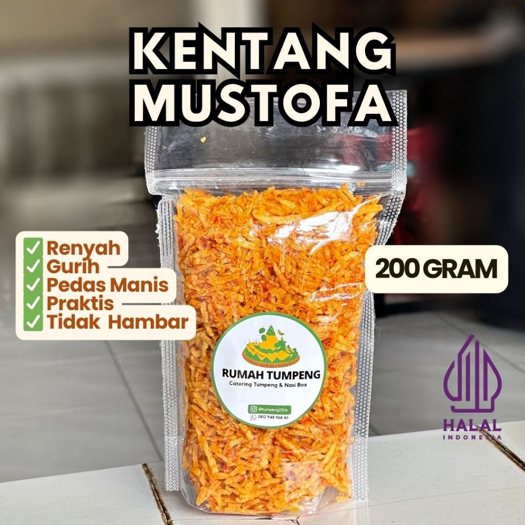 

Kentang Mustofa Pedas Manis 200 gram Kering Renyah Gurih Pas Buat Lauk atau Cemilan