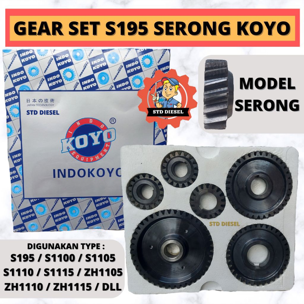 GEAR SET MODEL SERONG MIRING S195 S1100 S1110 ZH1115 ZH1110 S1125 ZH1125 S1130 ZH1130 GIGI KOMPLIT M