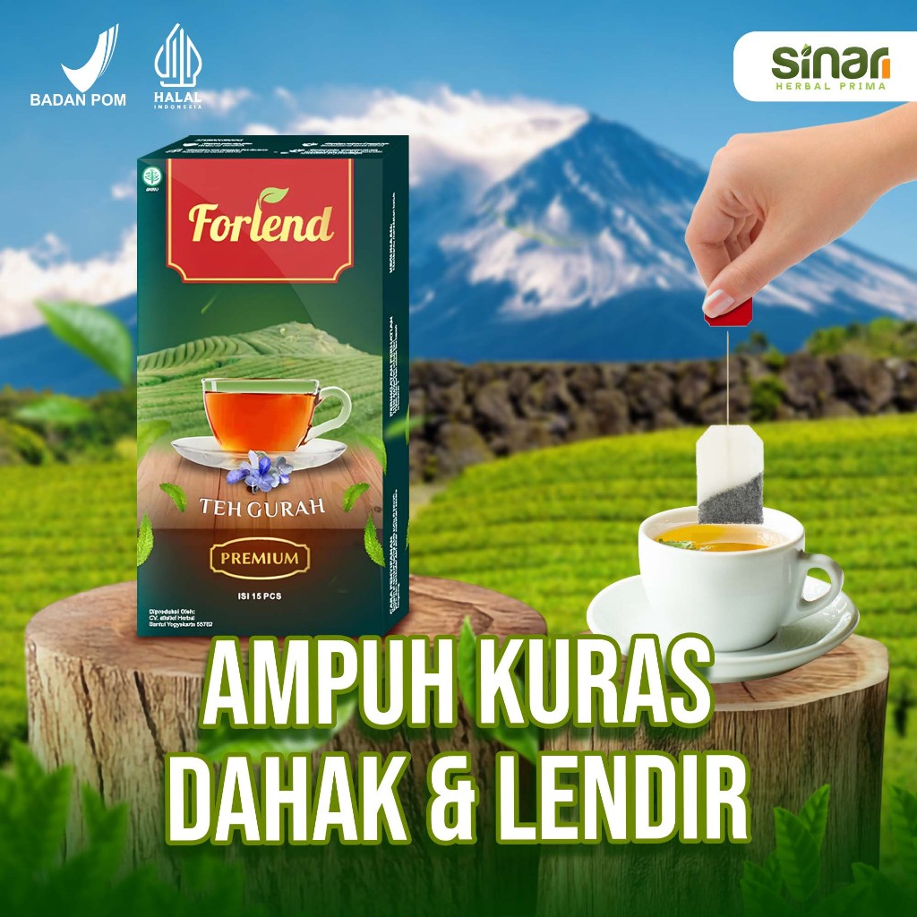

FORLEND Teh Gurah Kuras Dahak & Lendir, Obat Asma, TBC, Sinusitis BPOM HALAL 100% ALAMI TANPA KIMIA
