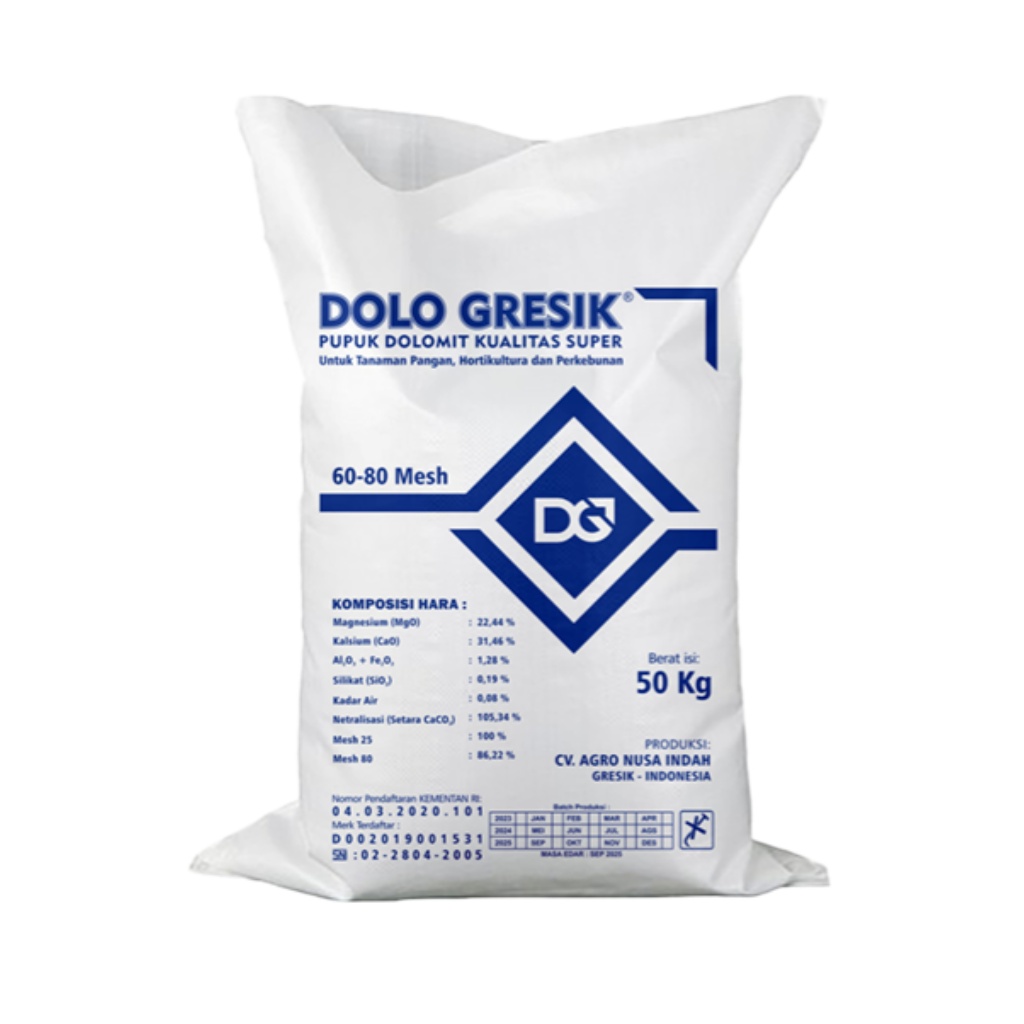 Pupuk Kapur Pertanian Dolomit Dolomite 1 Zak 50kg 50 kg Kaptan Murah