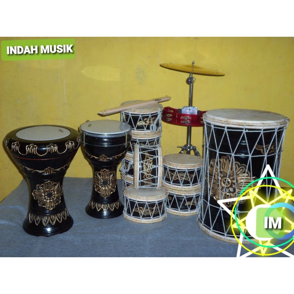 Alat marawis  full set ukir