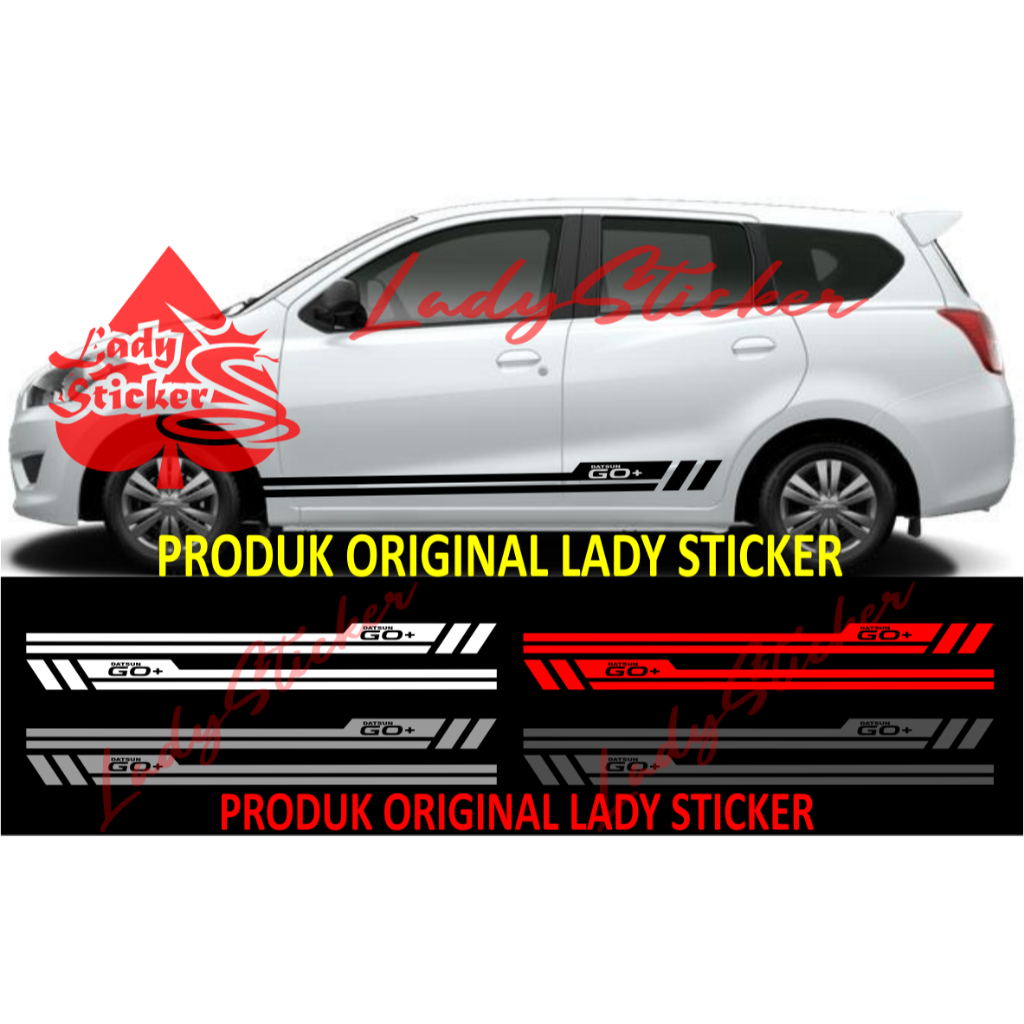 Cutting sticker mobil go+ sticker stiker mobil datsun go+
