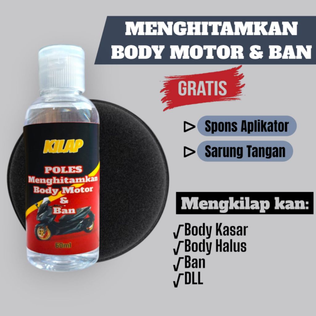 Flowbeeshop Penghitam Body Motor Mobil Dan Ban Efek Daun Talas / Mengkilapkan Body Mobil Motor Dan