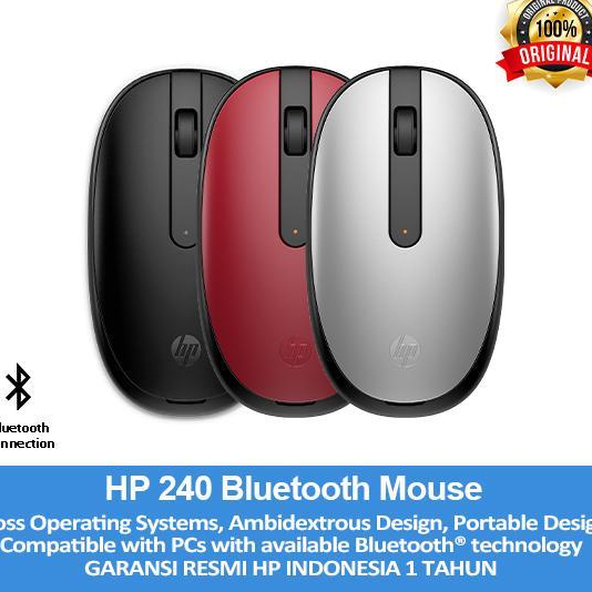 Mouse HP 240 - Bluetooth Mouse Garansi Resmi HP Indonesia - Mouse HP240