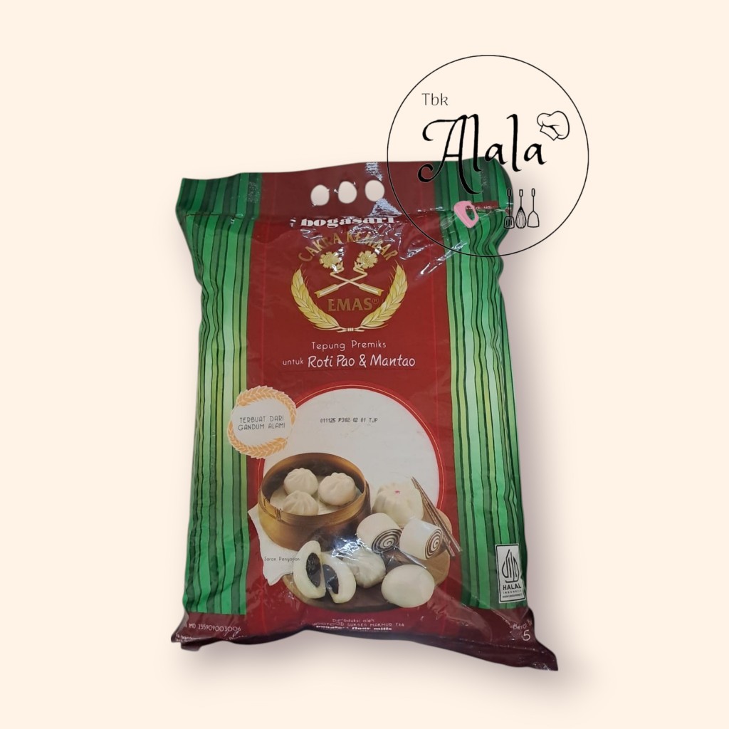 

Terigu cakra Kembar emas Bogasari / pao dan Mantao Repack