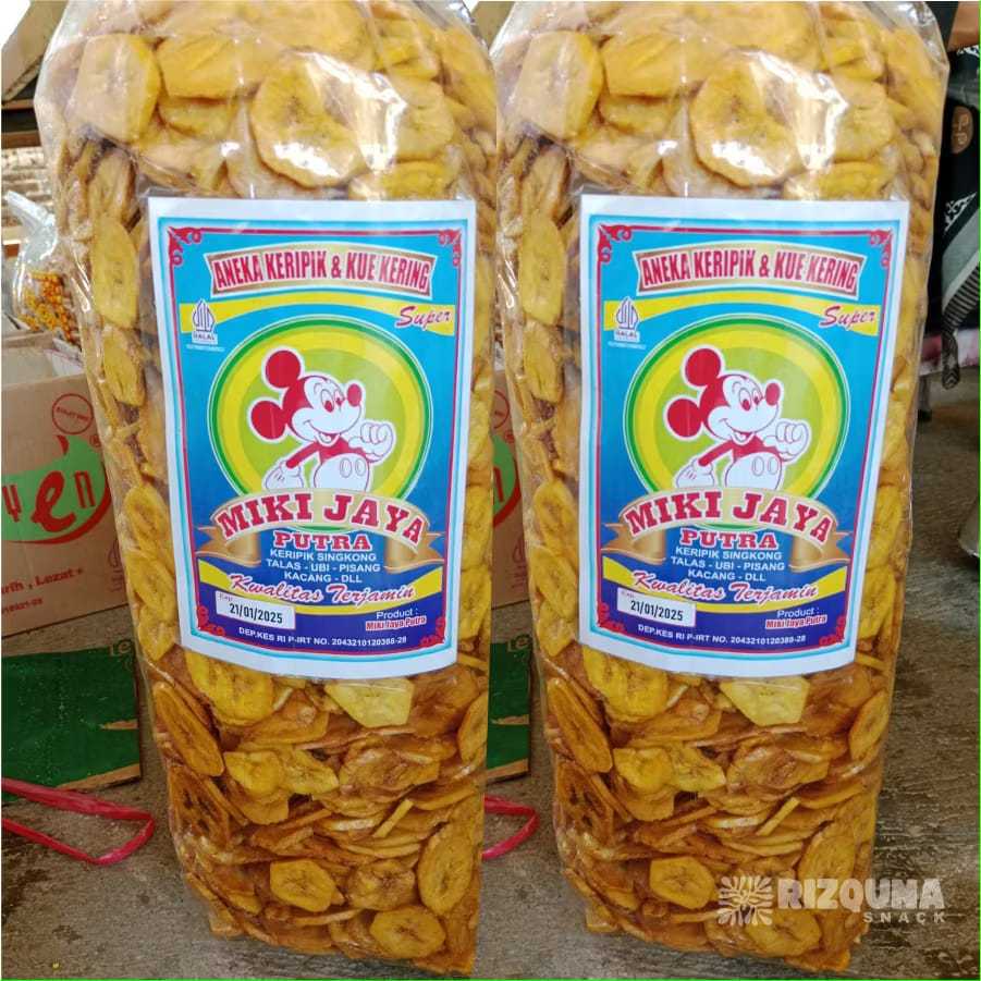 

(GRATIS BONUS) CEMILAN 1KG KERIPIK PISANG MANIS miki