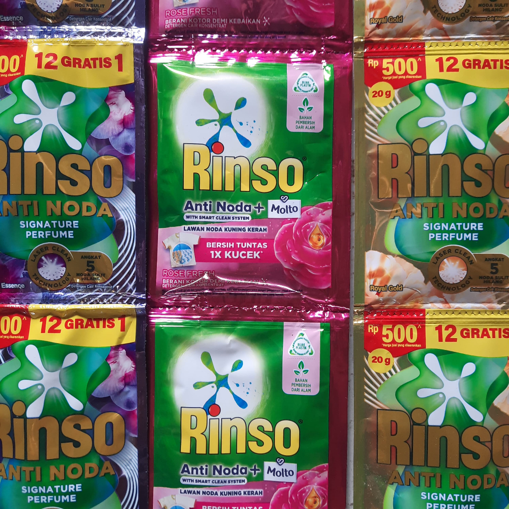 Rinso Cair Detergen 39 Sachet / Rinso Cair 500