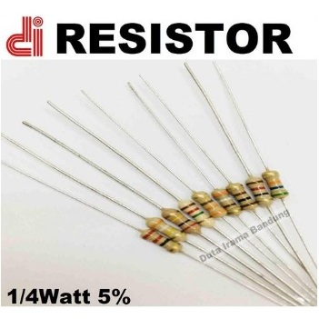 (10pcs) Paket Resistor Karbon Film 1/4 Watt 5% Nilai Resistor 0,25w