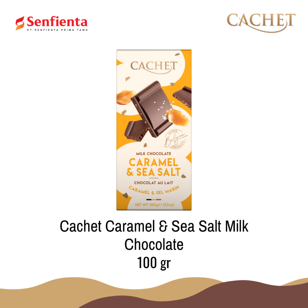 

CACHET CARAMEL & SEA SALT Milk Chocolate 100gr | Chocolate Import | Chocolate Belgia