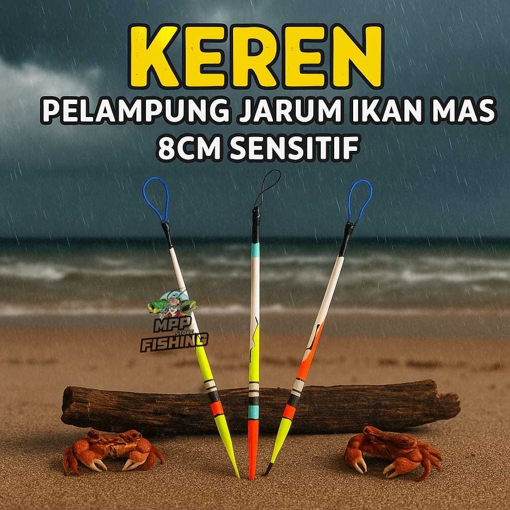 Pelampung pancing Ikan mas Model Jarum Sensitif 8CM (Benang)