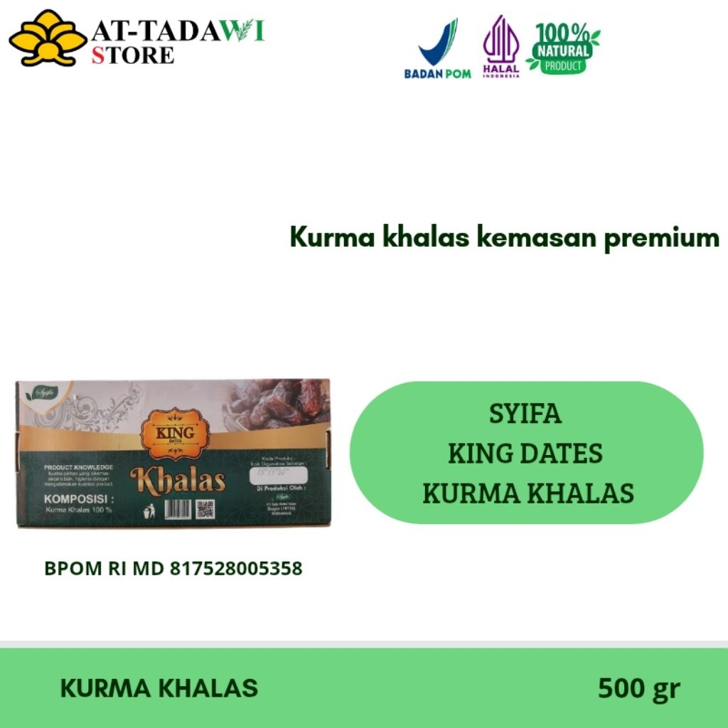 

SYIFA - KURMA KING DATES KHALAS - kurma khalas dengan kualitas premium - 500 gr dan 1 kg