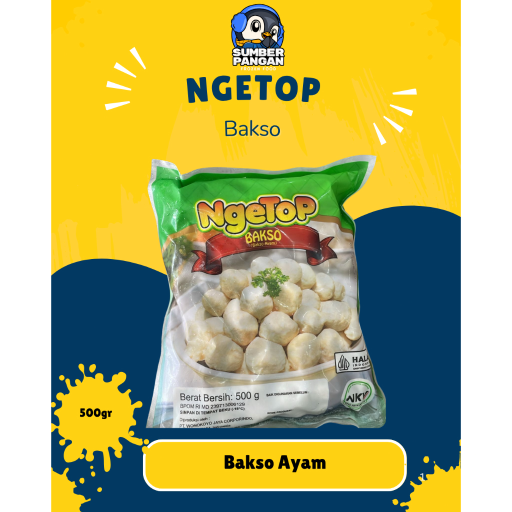 

Ngetop Bakso Ayam 500gr/Bakso Ayam besar/kerikil