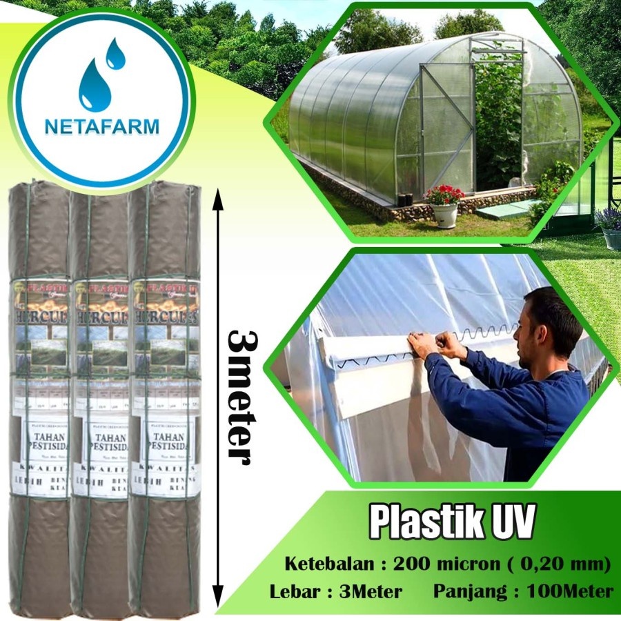 Plastik UV HERCULES 200 mc 3 x 100m Per Roll