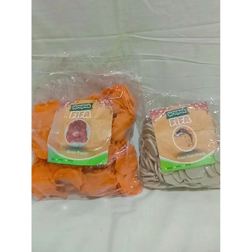 

KERUPUK SEBLAK MENTAH PUYUR DAN IKAN UTUH ENAK/GURIH 500gr