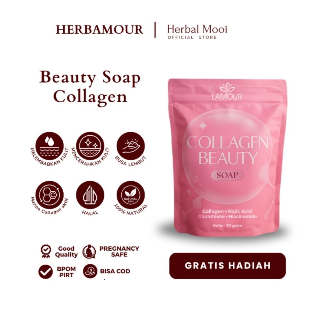 SABUN KOLAGEN LAMOUR PEMUTIH BADAN DAN WAJAH LAMOUR COLLAGEN BEAUTY SOAP