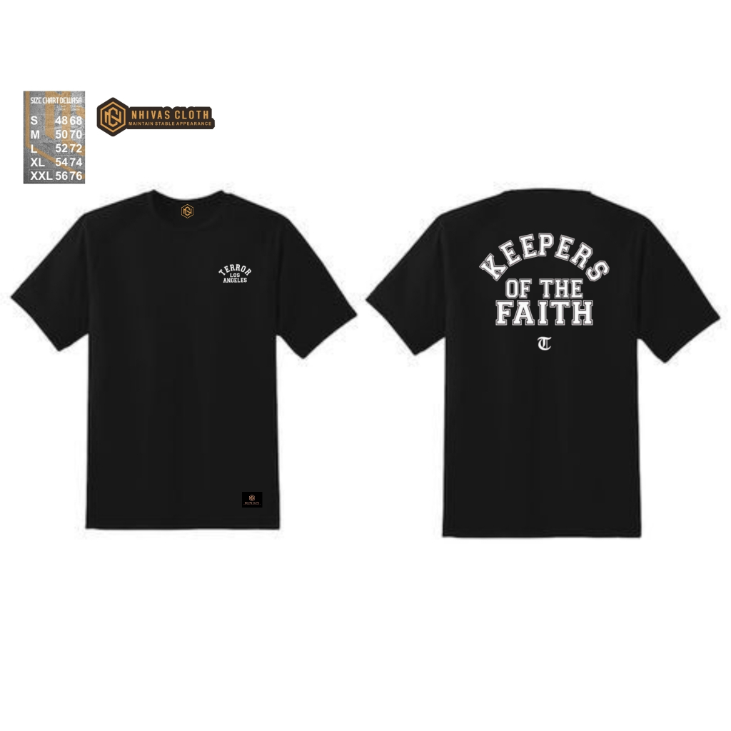 Kaos Band TERROR Keepers of The Faith Kaos Hitam