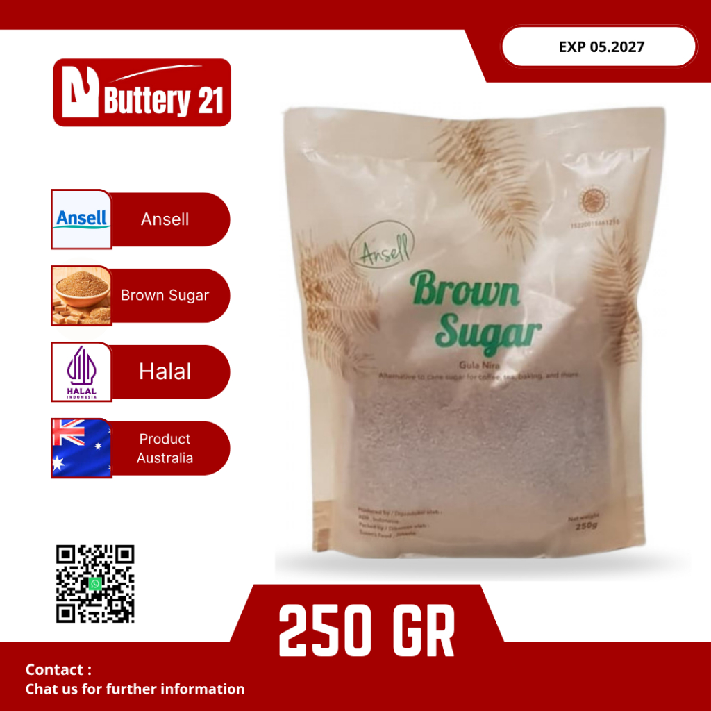 

ANSELL BROWN SUGAR 250 GR/GULA NIRA/GULA DARI POHON NIRA