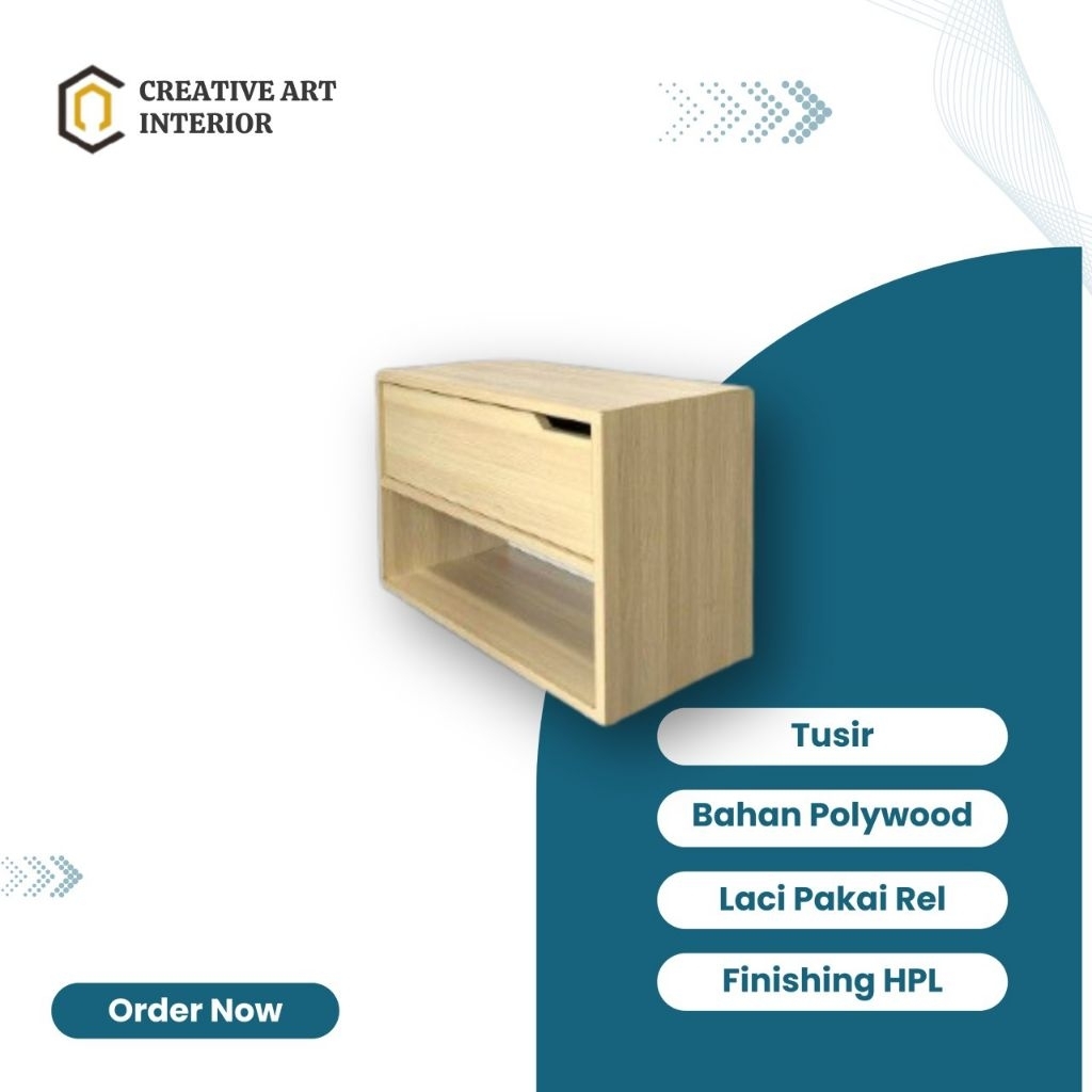 Creative Art Interior Furniture (UK P:60 x L:30CM) Rak Gantung / Rak Gantung Minimalis / Rak Laci / 