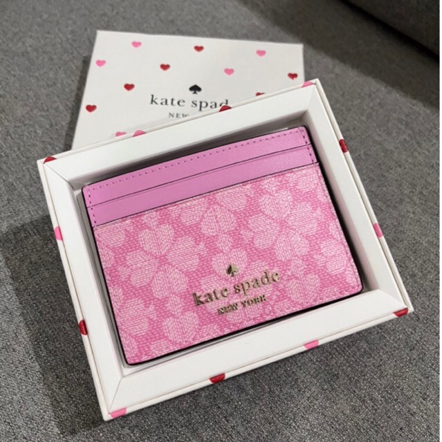 DOMPET KS KK253 SPADE FL0WER SMALL SLIM CARD HOLDER WALLET