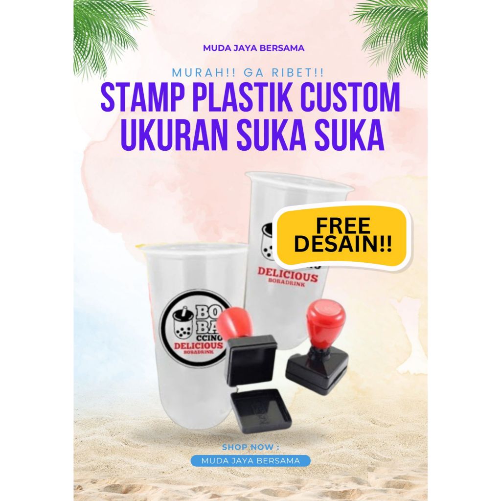 

Stampel besar custom untuk packaging kraft/plastik
