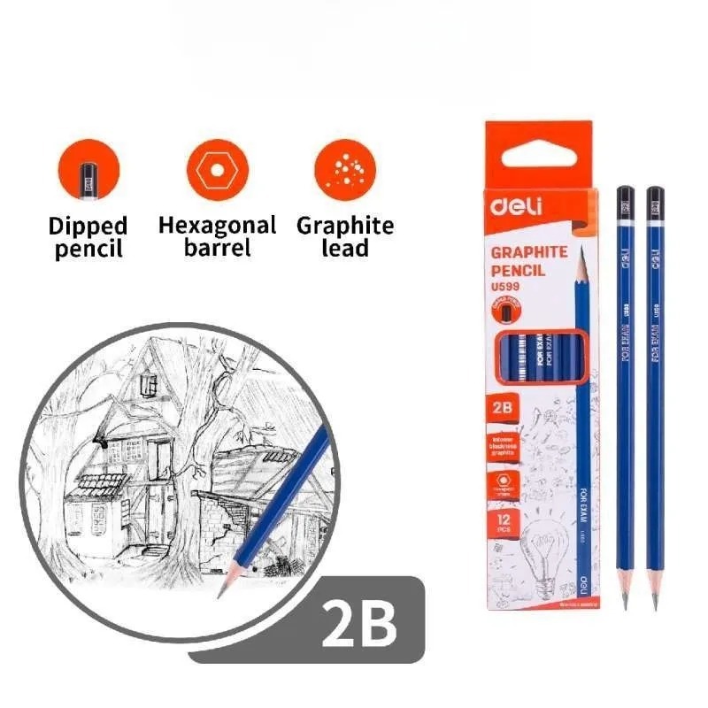 

DELI PENSIL 2B GRAPHITE BLUE CU59900 (PCS)