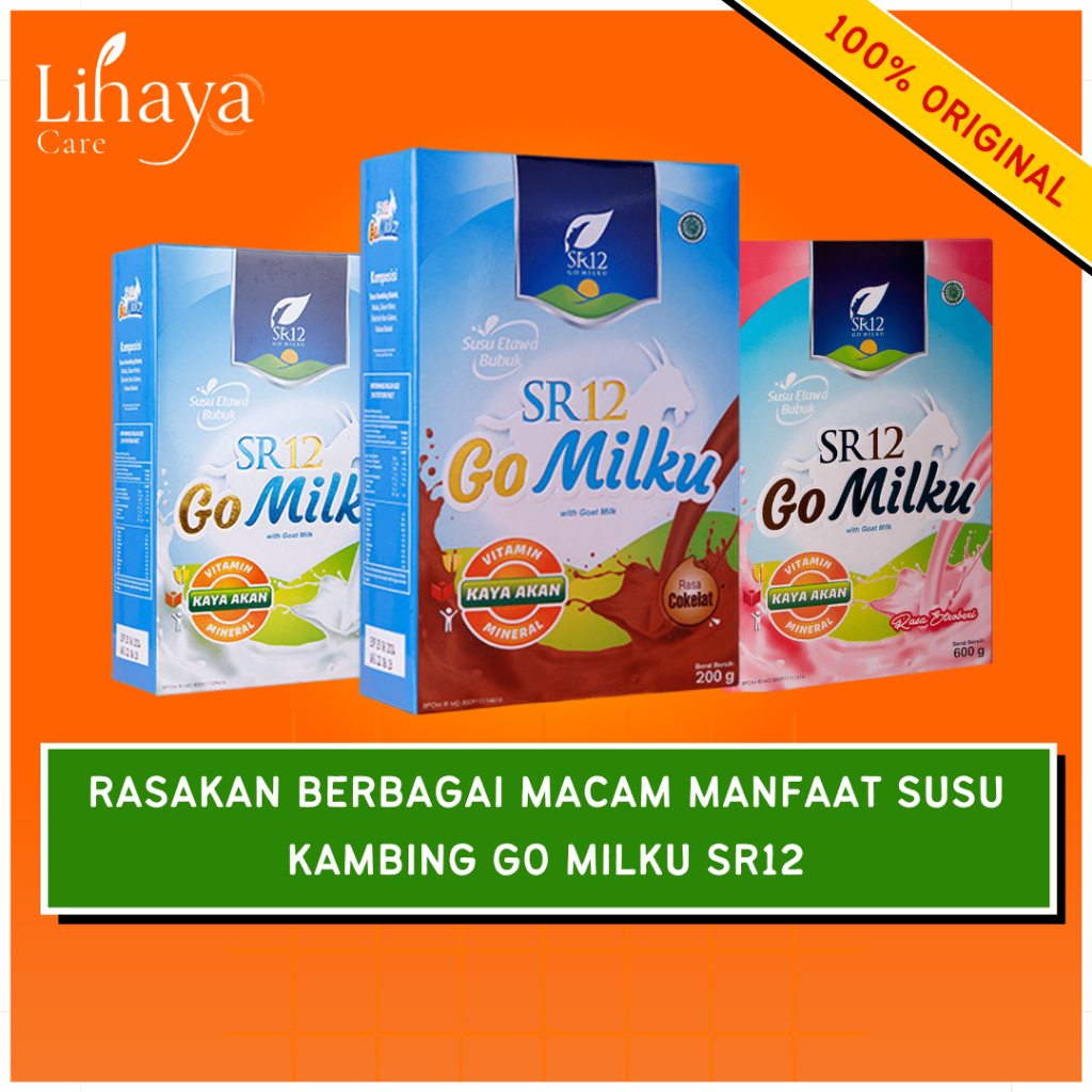 

Susu Kambing Etawa Bubuk GoMilku SR12 | Go Milku SR12 – Susu Etawa Original 100% Asli | Tidak Bau