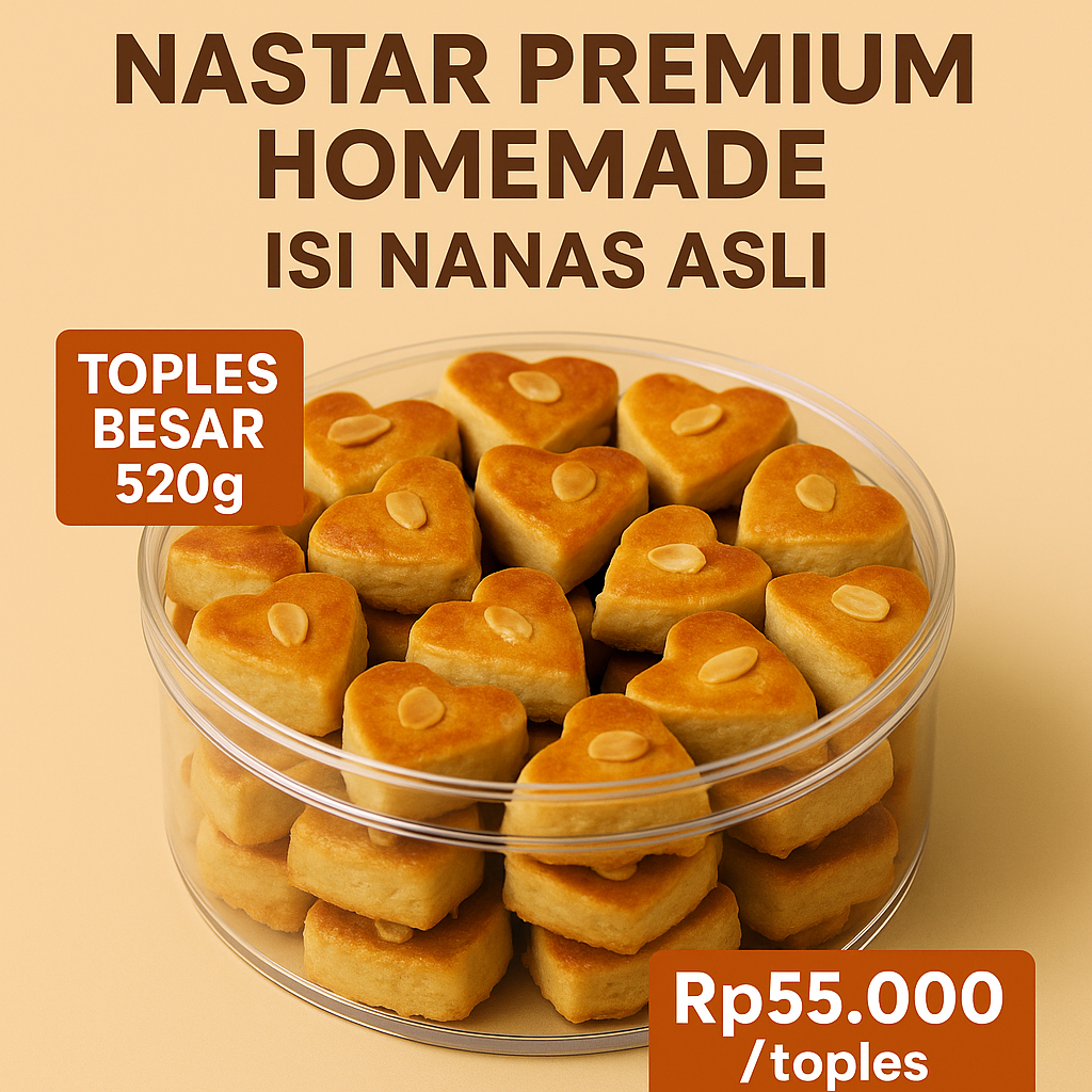 

Nastar Homemade Isi Nanas - Toples Besar 520g