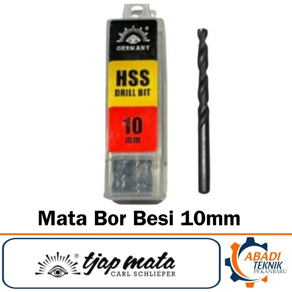 TJAP MATA Mata Bor Besi Baja HSS Drill 10mm - Cap Mata 10 mm 