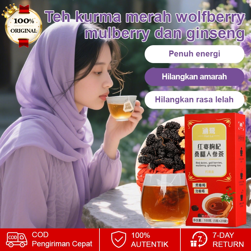 

❤️Beli 1 gratis 1❤️【Super Tonik】 Teh Kesehatan Pria Teh Ginseng Teh Kurma Merah, Murbei, dan Goji Teh Pelindung Hati dan Penyehat Ginjal Kantong Teh Ekstrak Herbal Alami Teh Herbal Tradisional Tiongkok