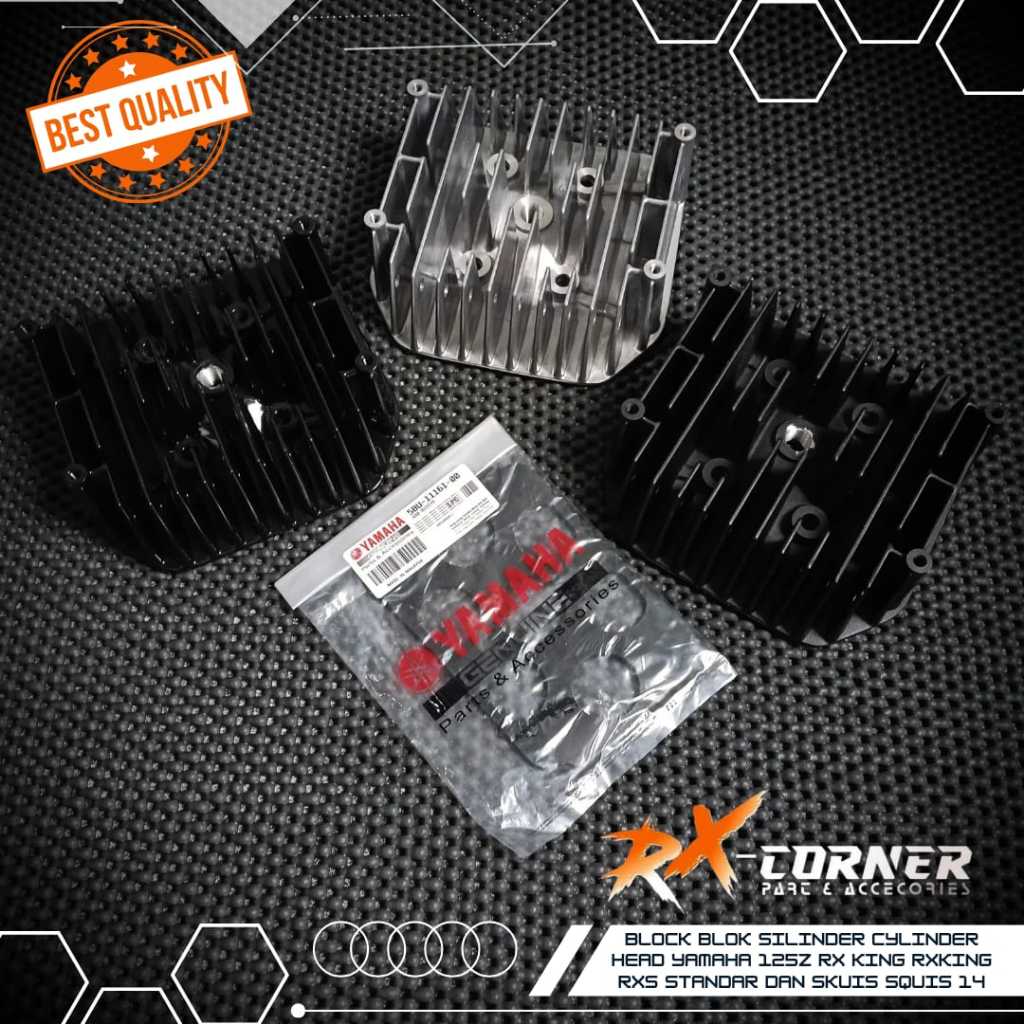 Block Blok Silinder Cylinder Head YAMAHA 125Z RX KING RXKING RXS STANDAR Dan SKUIS SQUIS 14
