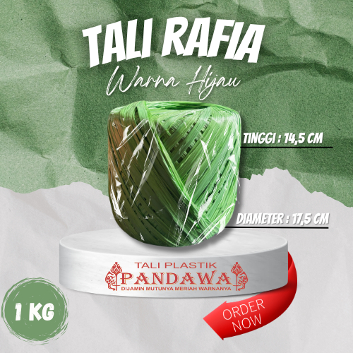 

Tali Rafia Pandawa 1 Kg | Warna Merah, Biru, Hijau, Kuning | Tali Rafia Dof