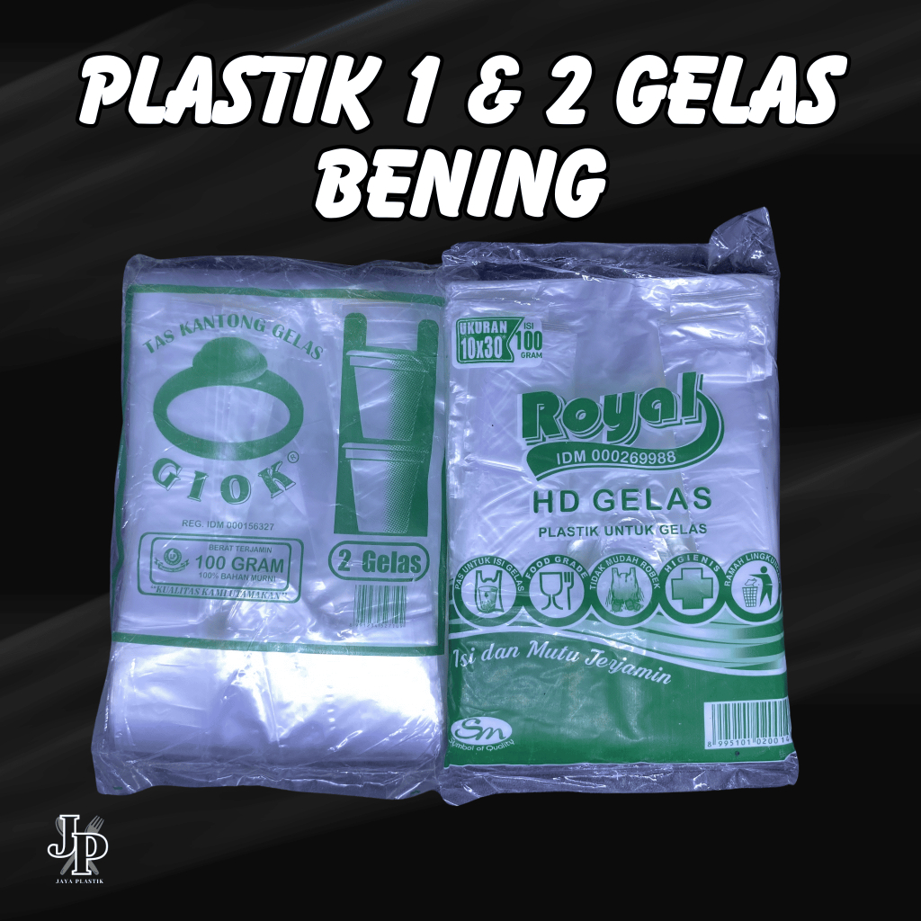Plastik Gelas Bening Ukuran 1 Gelas Dan 2 Gelas / Plastik Bening  Gelas Cup / Plastik Gelas Jus / Pl