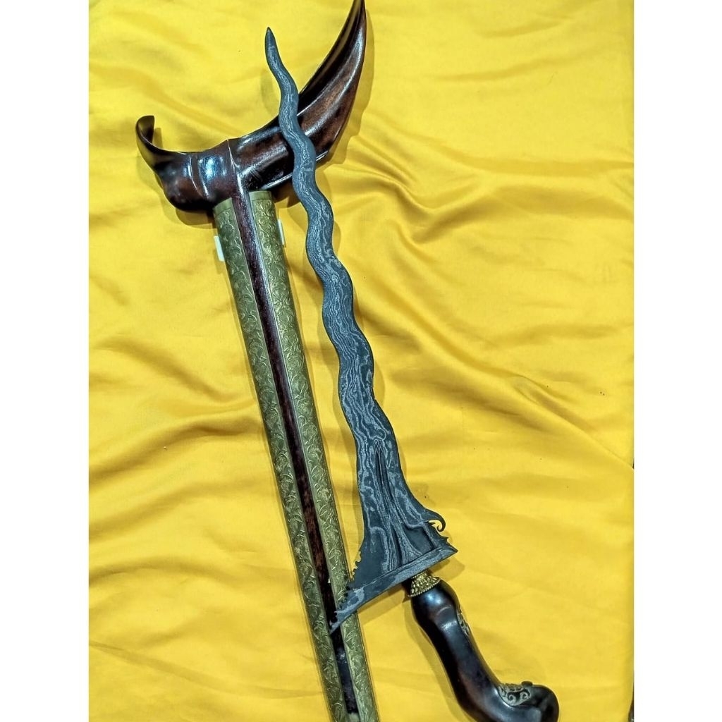 Keris Sepuh Sangkelat Sengkelat Pamor Byor Asli Original Kuno TUS