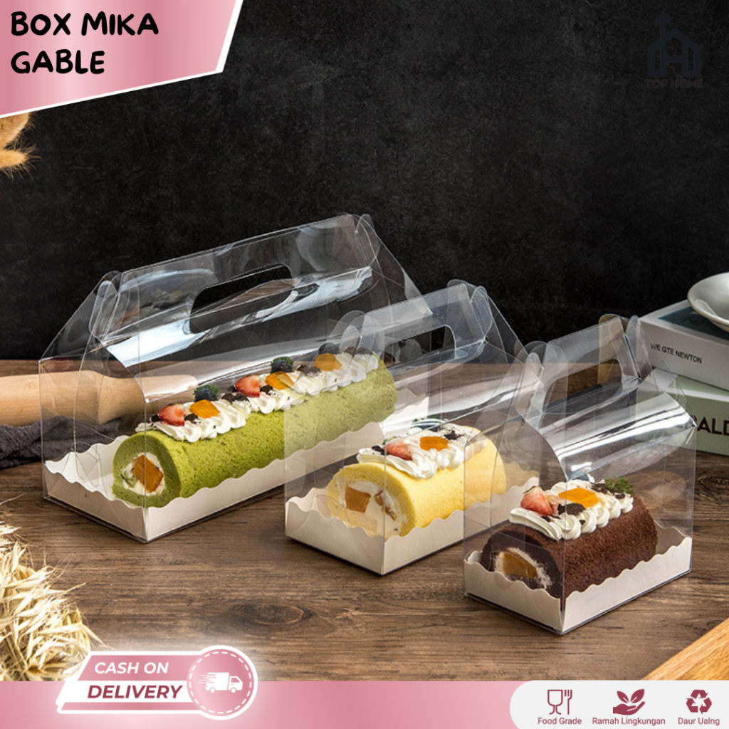Gable Box Mika / Mika Rollcake / Box Mika Gable / Kotak Mika Makanan / Box Mika Cake Roll